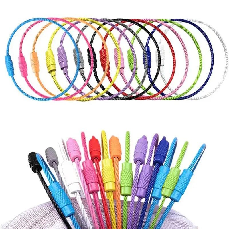 Robuste Edelstahl Drahtseil Clips für Gepäck und Schlüsselbund