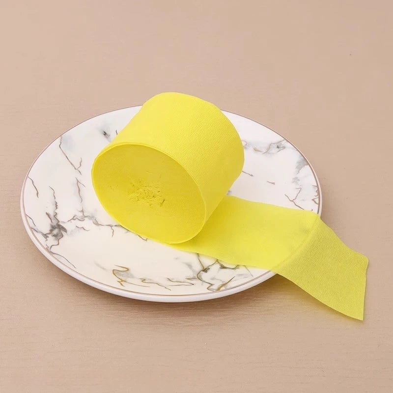 25m Crêpe Papier Streamer 4.5cm für DIY Deko und Blumen Basteln