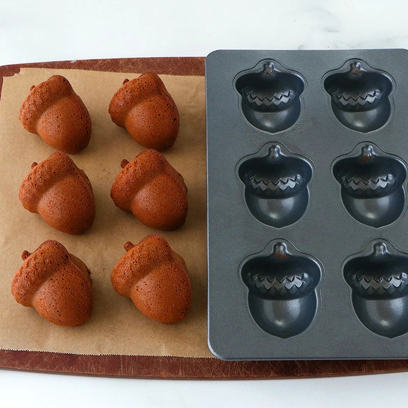 Antihaft Backform aus Kohlenstoffstahl für 6 Madeleines und Kekse