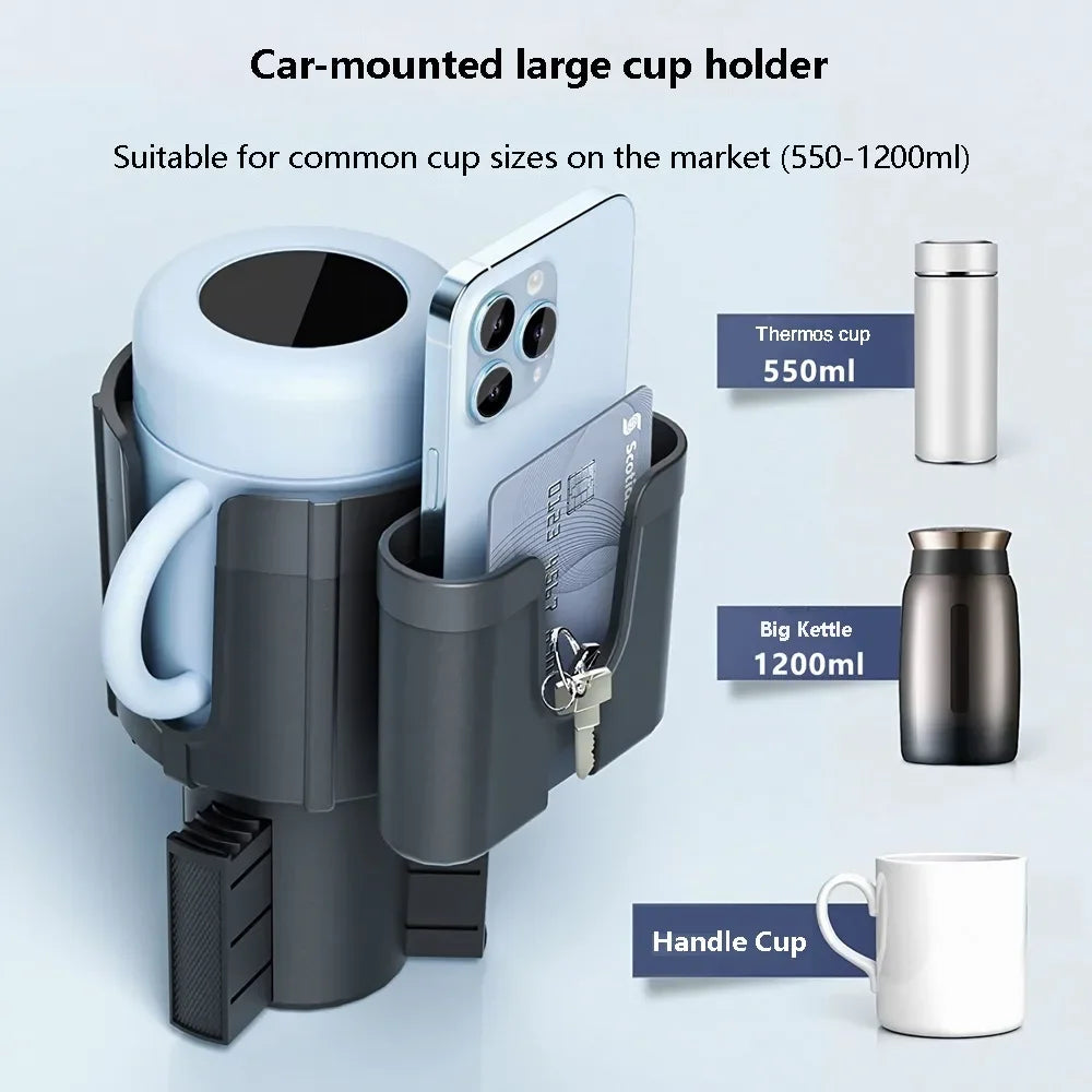 Großer verstellbarer Getränkehalter für das Auto