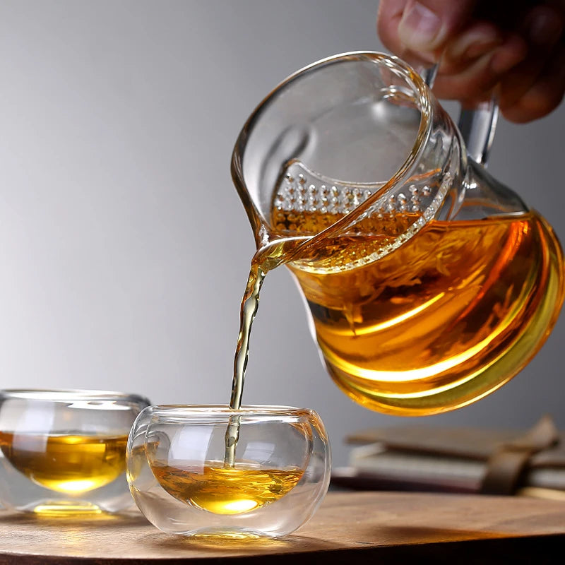 Verdickte Transparente Teetasse 275 ml Hitzebeständig Mit Filtergriff