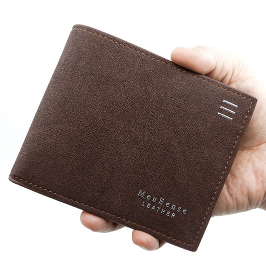 Schlanke Herren Brieftasche, matt, mit Münzfach-Reißverschluss und Kartenhalter