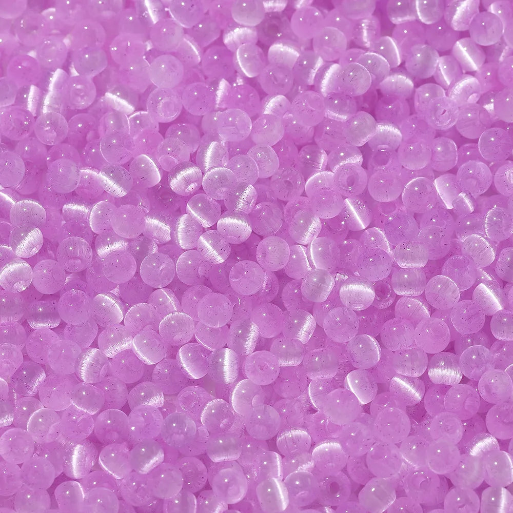 Bunte 4mm Glas Katzenaugen Rocailles Perlen für DIY Schmuck