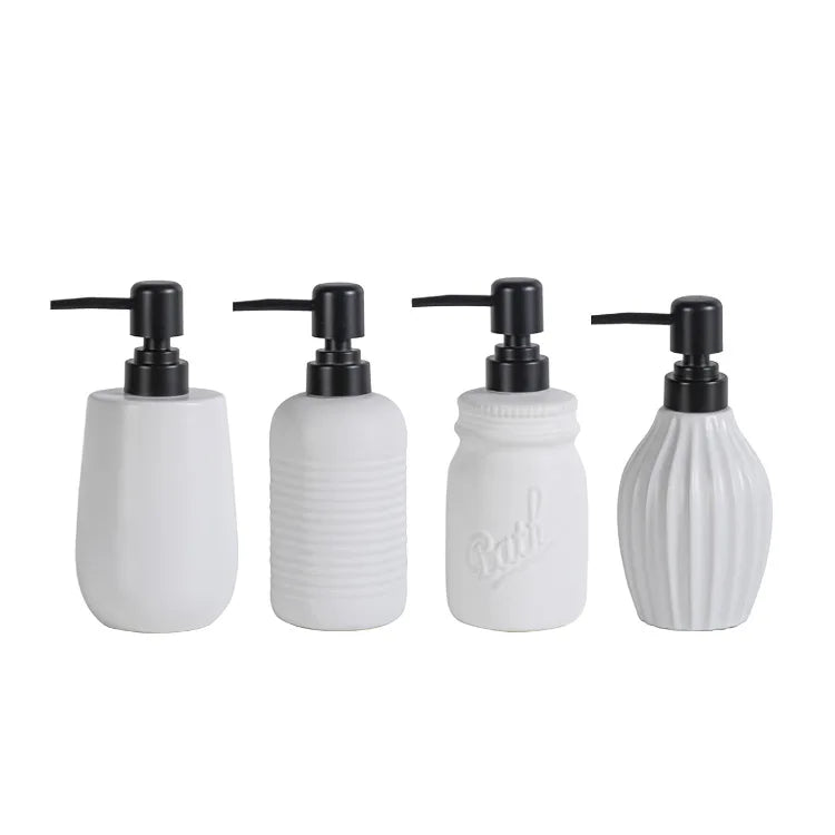 Keramik Flüssigseifenspender für Shampoo und Duschgel