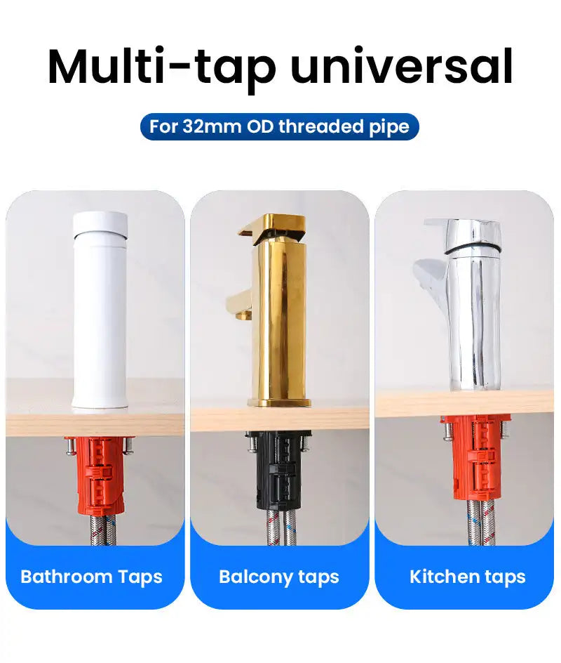 Schnelle Befestigungsmutter für Wasserhähne am Waschbecken und Spüle