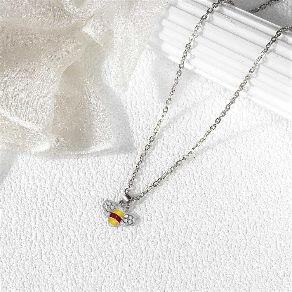 12er Set niedliche Insekten Anhänger Halsketten für Damen und Herren