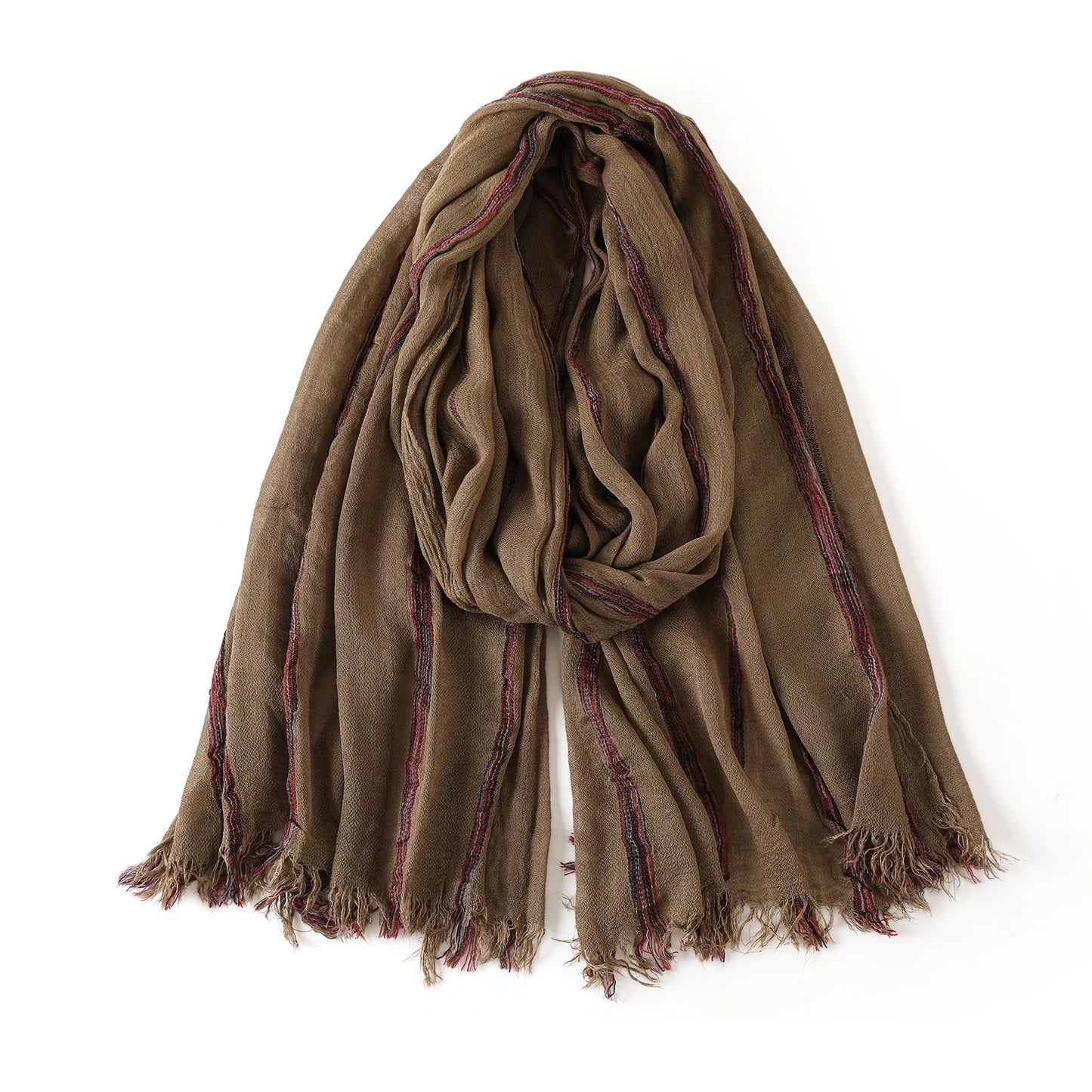 Herren Schal Baumwolle Leinen Patchwork Warm Lang 190x90cm Herbst Winter