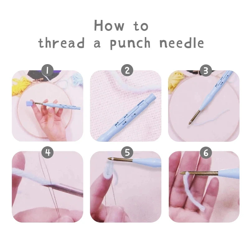 Diy Punch Nadel Stickerei Starterset mit niedlichen Tiermotiven