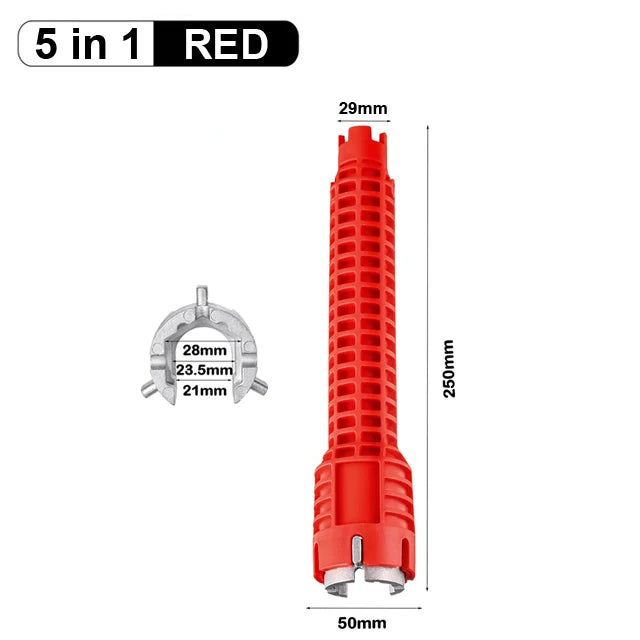 8-in-1 Mehrzweckschlüssel für Sanitärarbeiten und Spülbecken