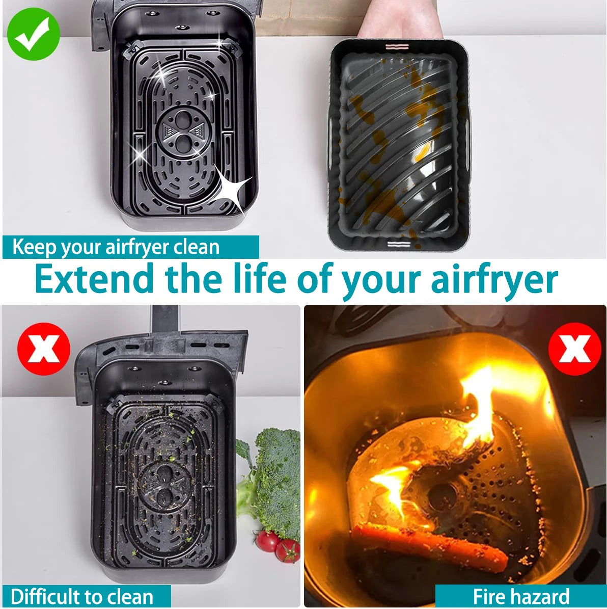 Silikonform für Cecotec Ninja Foodi Max Dual Zone 9 Liter Luftfritteuse