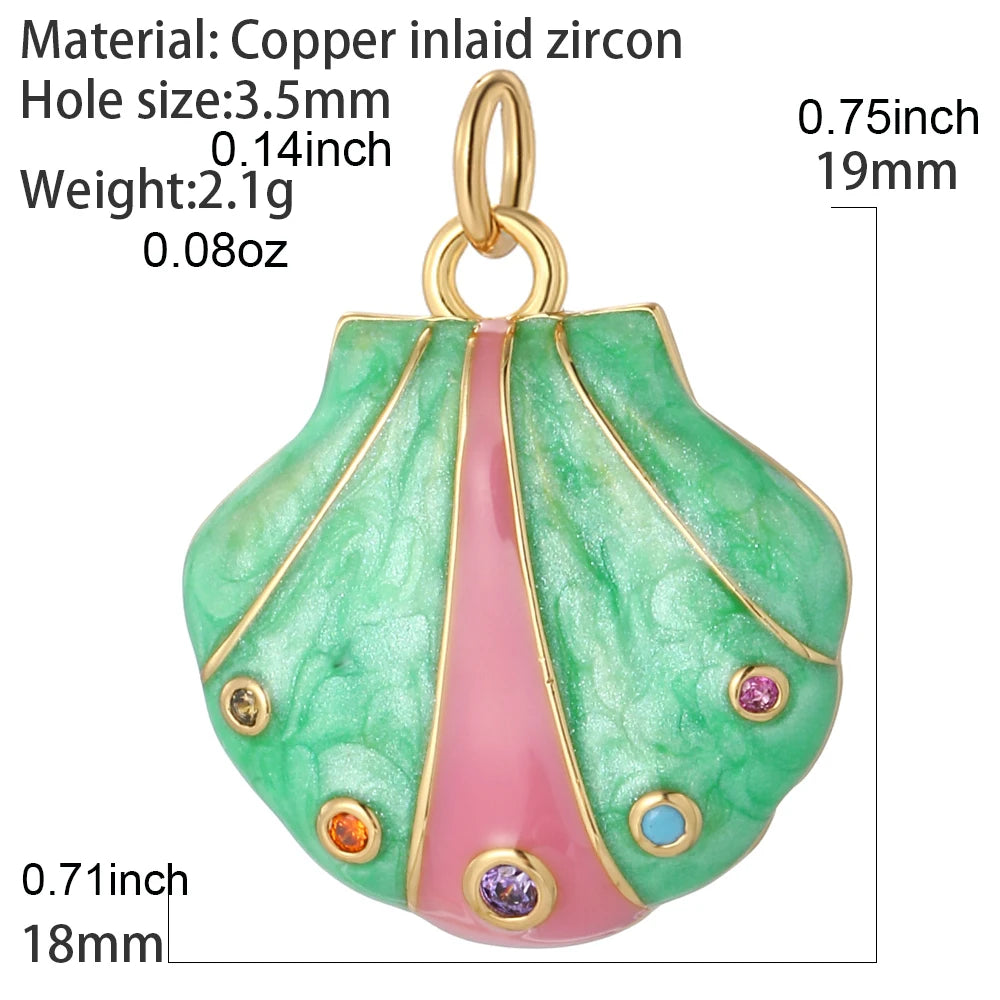 Kreative Anhänger mit Meeresmotiven aus Kupfer und Emaille