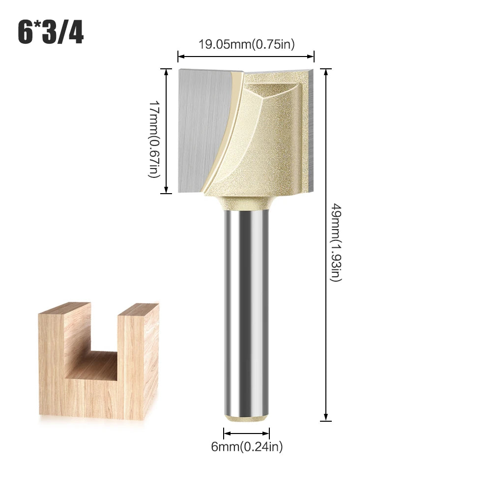 Professionelle Hartmetall Fräser 6mm und 12mm Schaft für Holz