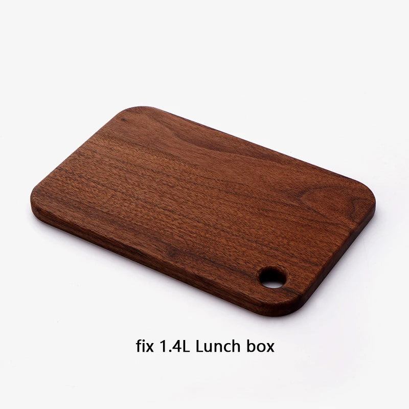 800ml 1,4l Doppelseitiges Walnuss Holz Schneidebrett Tragbar Outdoor