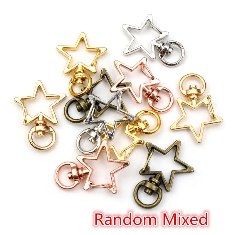 Herz Karabinerhaken Set für Schlüsselanhänger und DIY Projekte