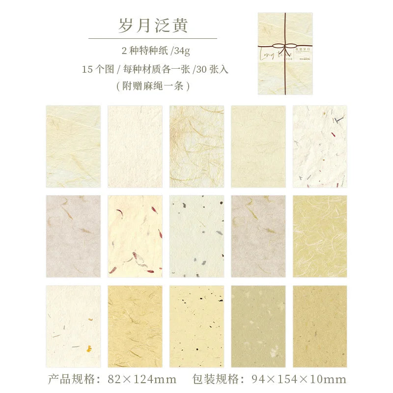 30-teiliges dekoratives Papier-Set für kreatives Scrapbooking - Journaling