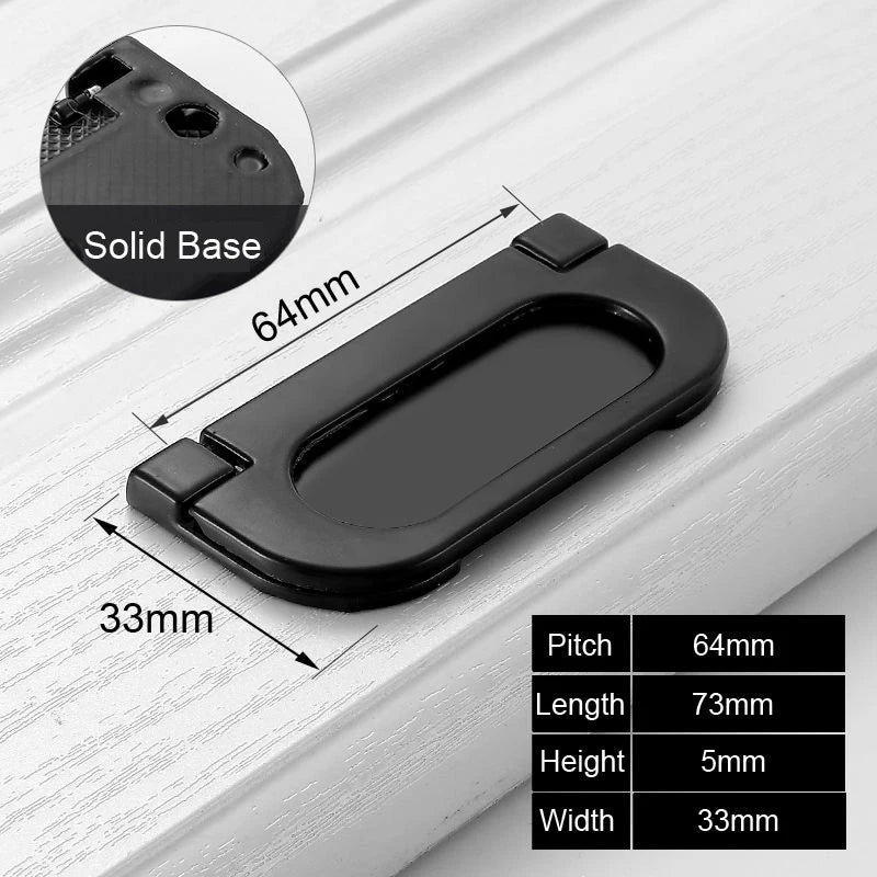 Moderne Schwarze Möbelgriffe Aluminium Schrank Schubladen Knöpfe versch. Lochabstände