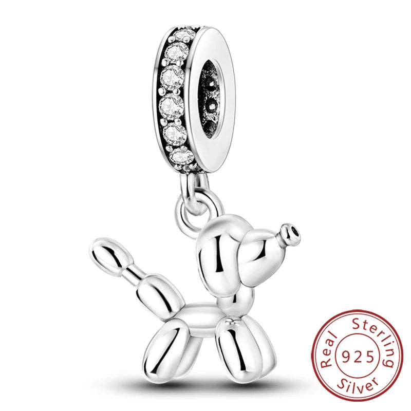 925er Sterlingsilber Charms mit Tiermotiven und Zirkon