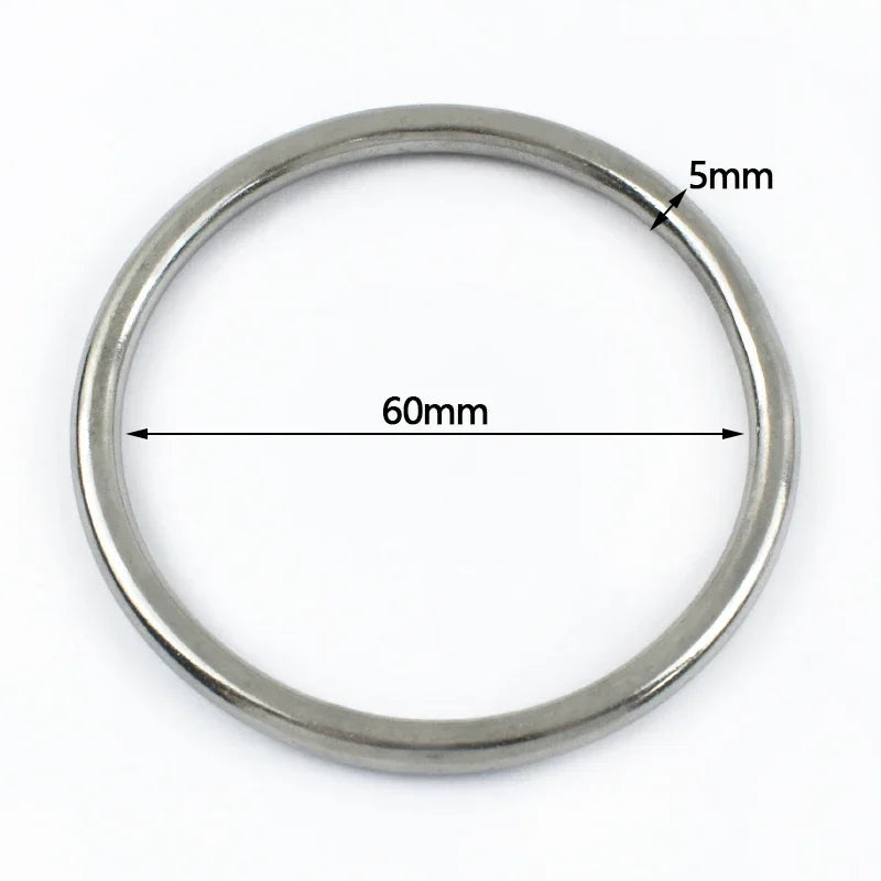 Edelstahl O-Ring Schnallen 15-100mm für Taschen Gurtband Schlüsselanhänger