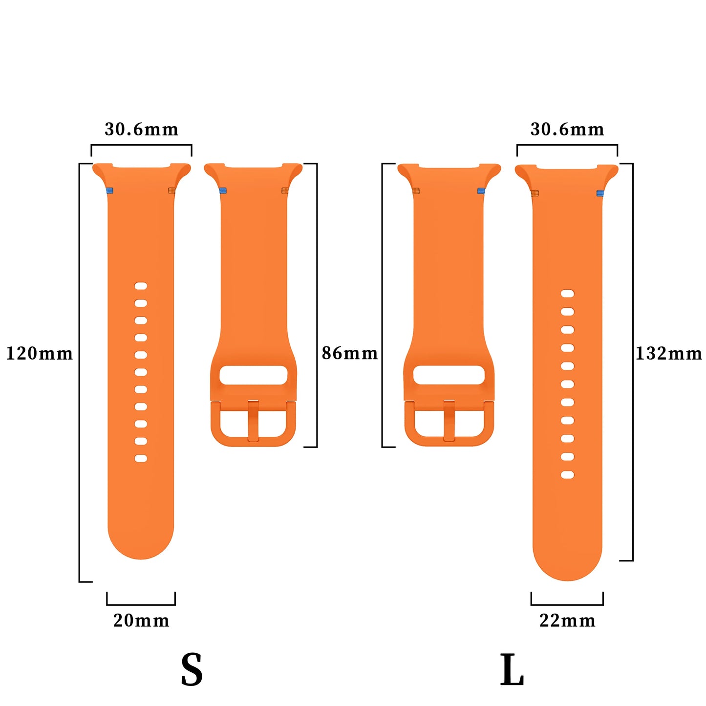 Atmungsaktives Silikon-Armband für Smartwatches 40/44 mm Komfort