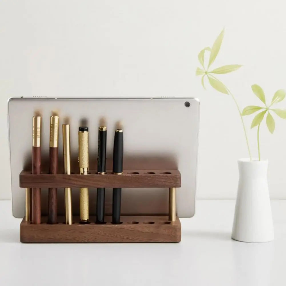 Moderner Schreibtisch Stiftständer aus Holz mit 9 Fächern-Yabubestshop