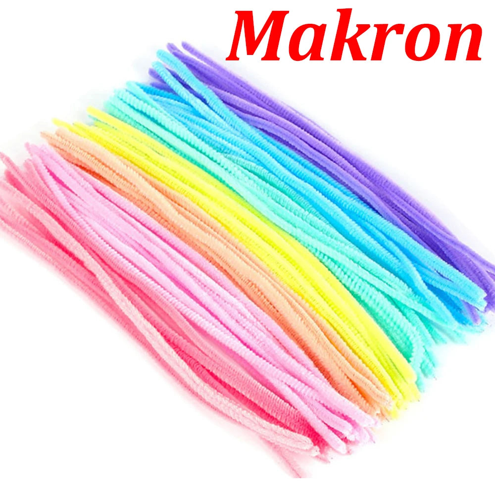 Bunte Chenille-Stiel-Rohrreiniger Plüsch-Draht Sticks für DIY Basteln