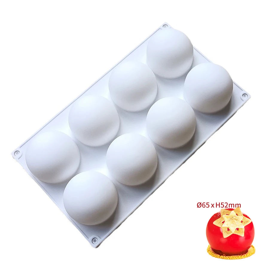 3D Kugel Silikonform für Mousse Kuchen und Desserts zum Backen