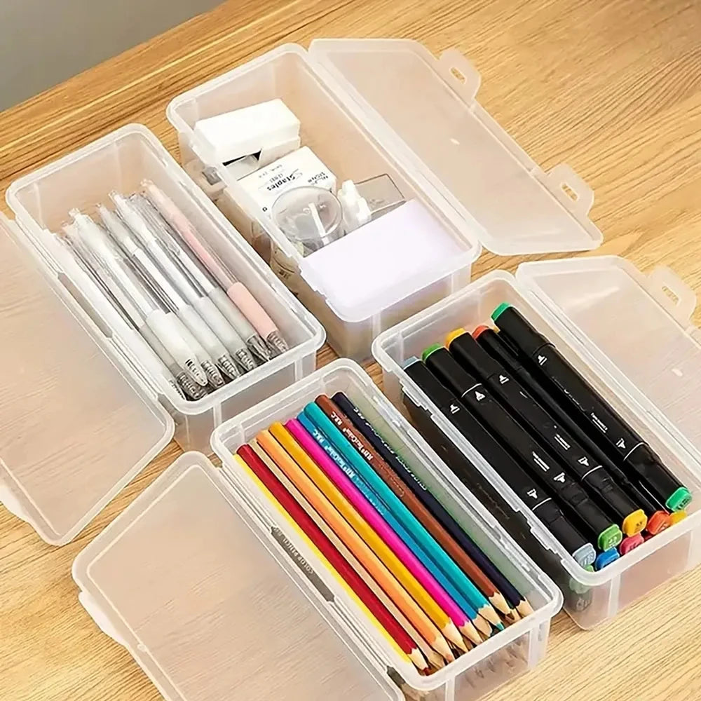 Transparentes Federmäppchen aus Kunststoff für Schule und Büro