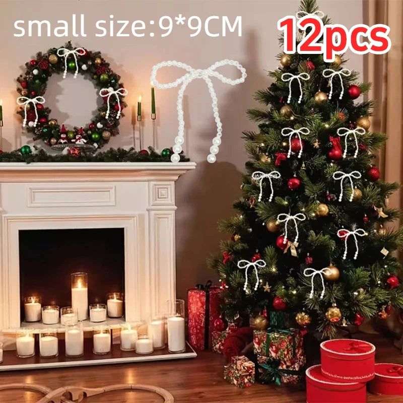 12er Vintage Samt Schleifen Set für Weihnachtsbaum und Geschenke