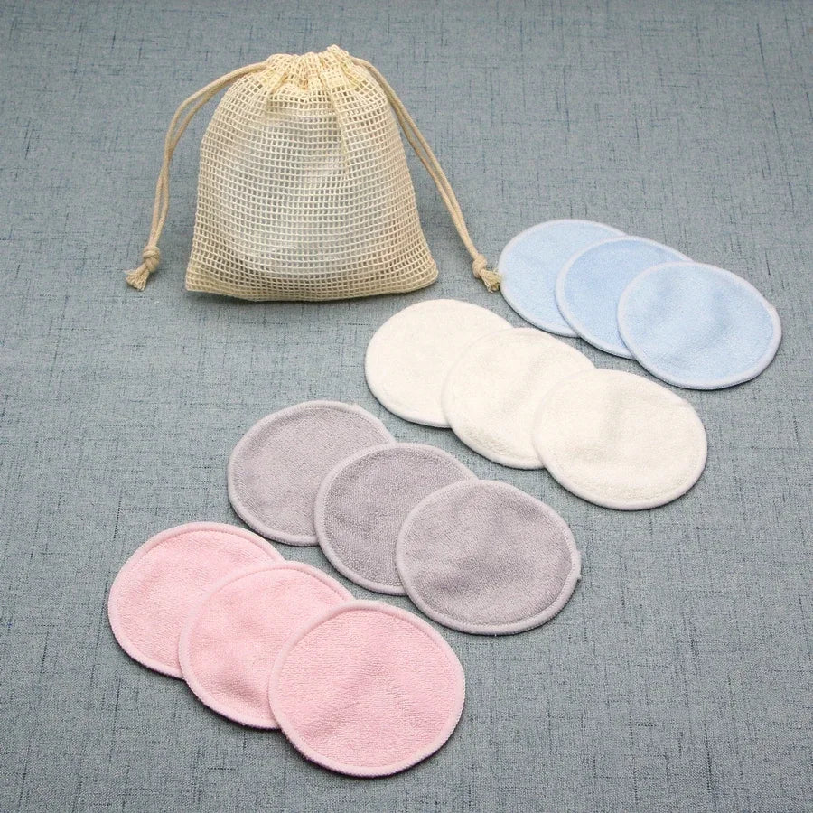 12er Set Wiederverwendbare Runde Baumwolle Make Up Entferner Pads
