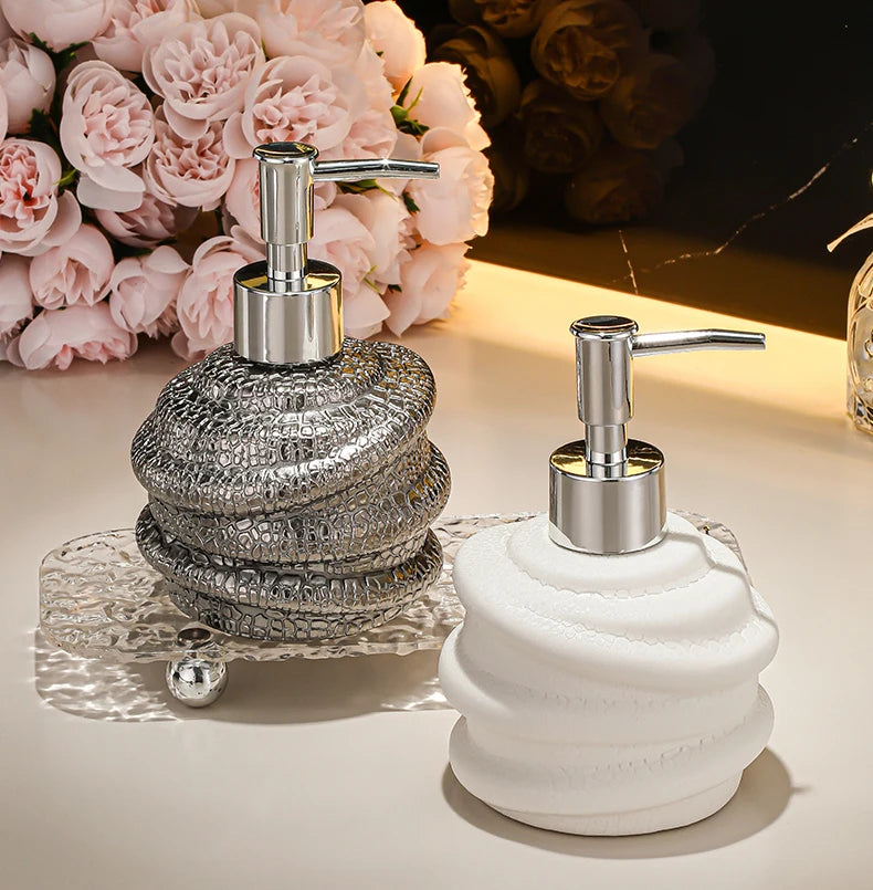 Keramik Seifenspender 300 ml für flüssige Seife