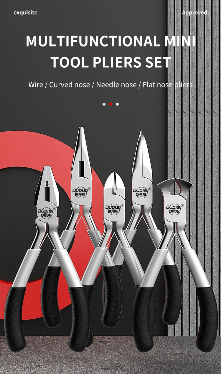 Mini Schmuckzangen Set 8-teilig für präzises Basteln & Handwerk