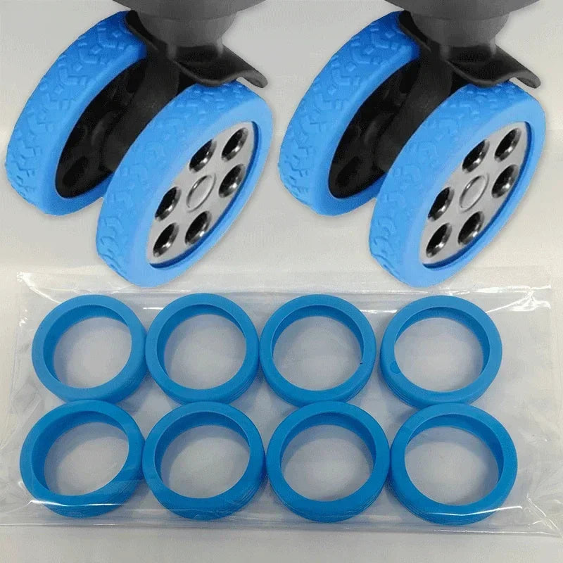 Set mit 24 Silikon Schutzhüllen für Gepäckräder Raddämpfer Reisebedarf-Yabubest - Home & More