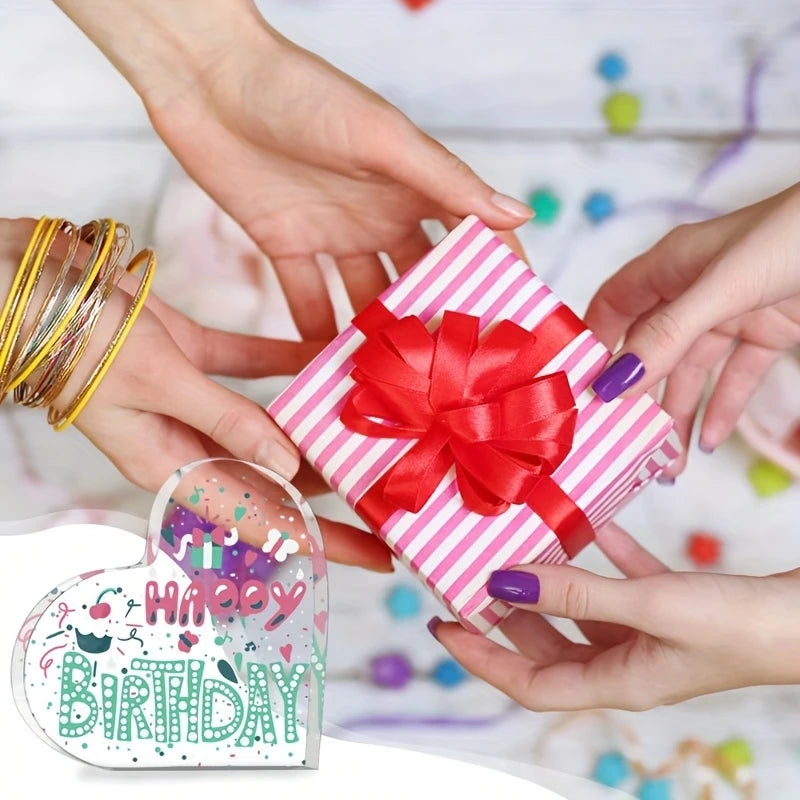 2D Acryl Herz Wal Tischdekoration Geschenk für Geburtstag Muttertag
