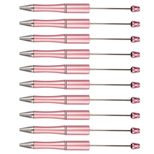 10er Set rosa Perlen Kugelschreiber – präzise 1,0 mm für Schule - Büro
