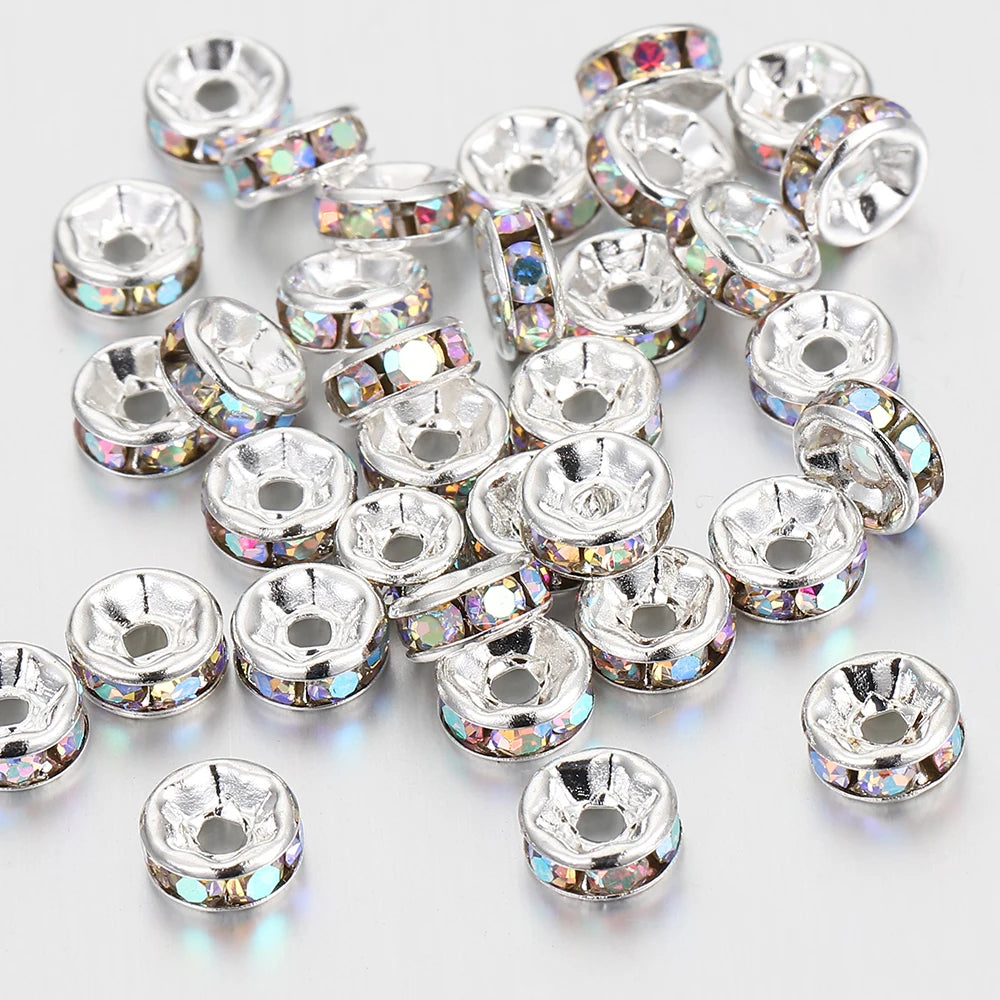 100 Strass-Abstandsperlen für DIY-Schmuck, 4–10 mm-Yabubest - Home & More