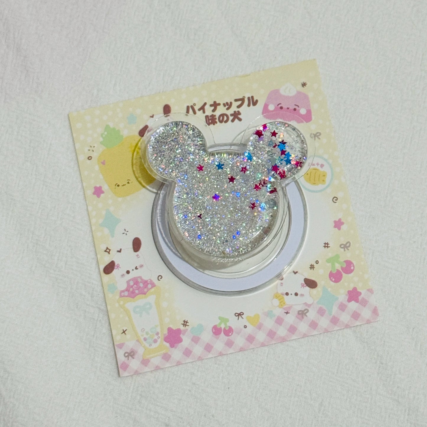 Süßer weicher Blingbling Maus Handyhalter erweiterbar für iPhone Samsung Hüllen-Yabubest - Home & More