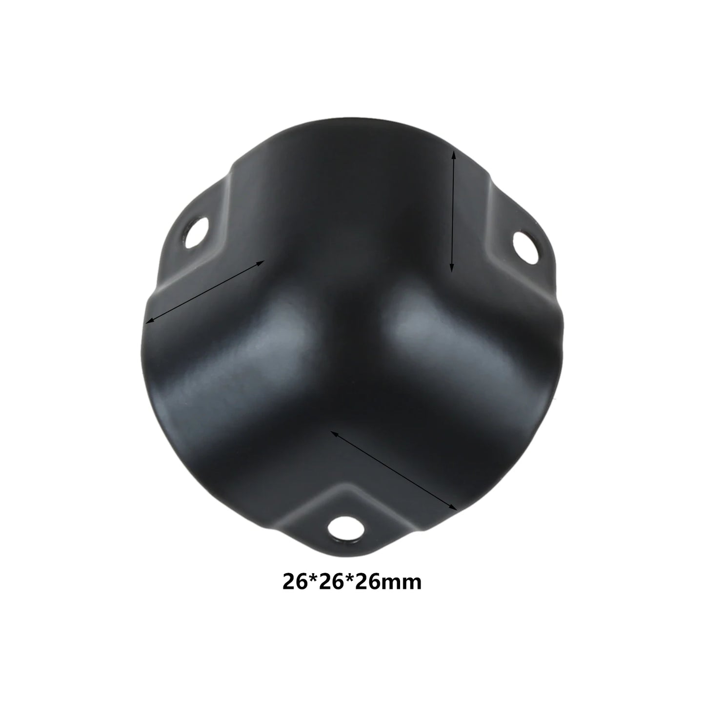 4er Set Eckschutz Metall für Koffer Boxen – 26mm/29mm Silber/Schwarz