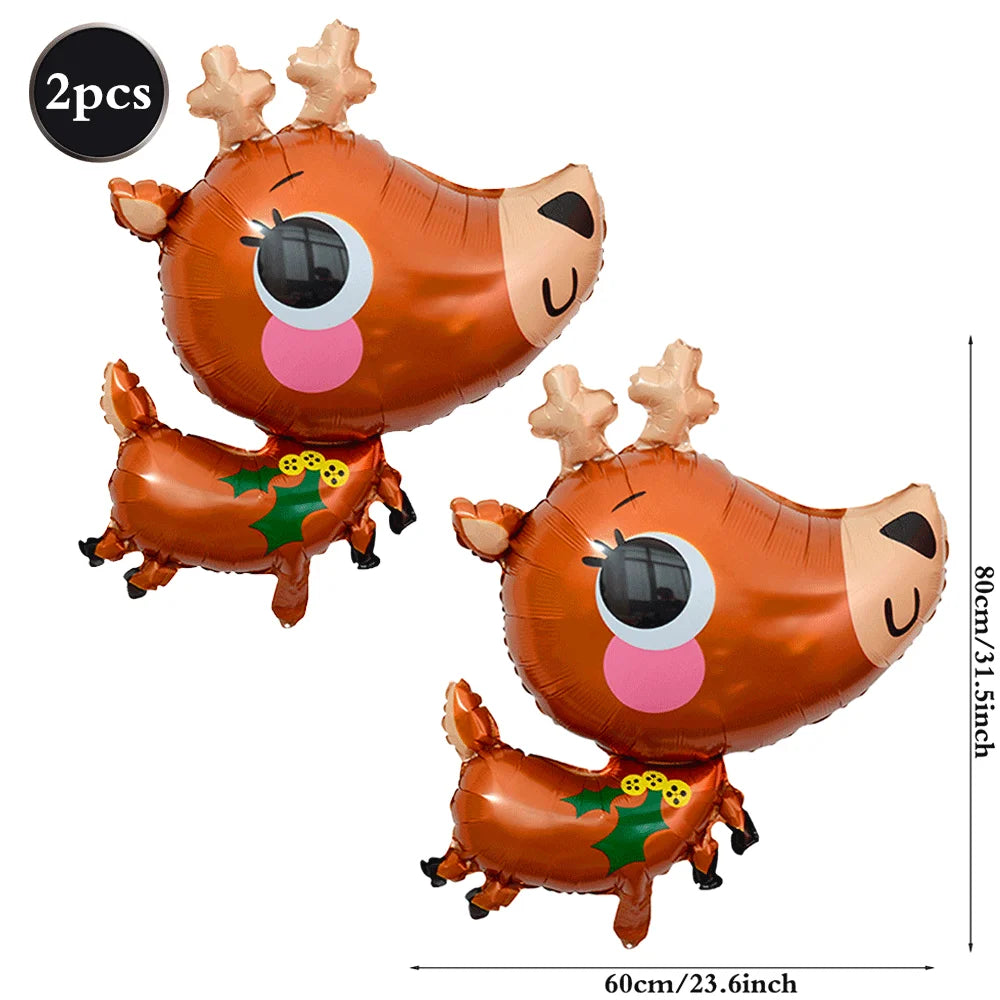 Festliche Weihnachts Folienballons Santa Rentier Schneemann für Partys