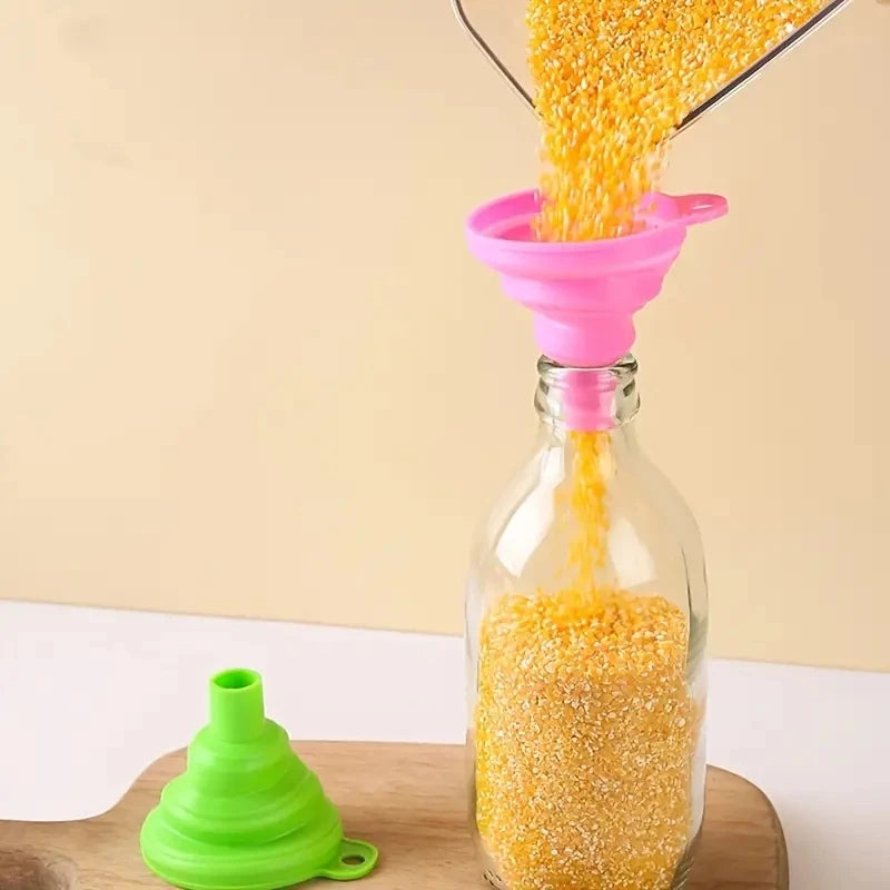 Multifunktionaler faltbarer Silikon Klapptrichter für Küche und Auto