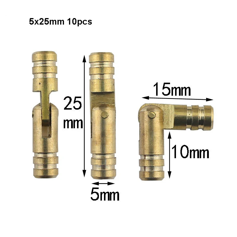 10x Kupfer Zylinder Scharniere verdeckt unsichtbar für Schmuck Möbel