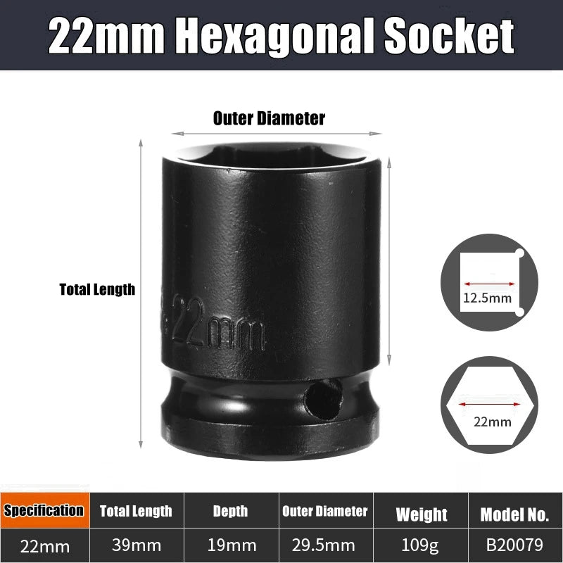 1/2" Deep Impact Steckschlüssel Satz Metrisch für Werkstatt - Kfz