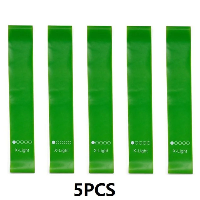 5er Set Elastische Fitness Gummibänder für Widerstandstraining und Klimmzüge