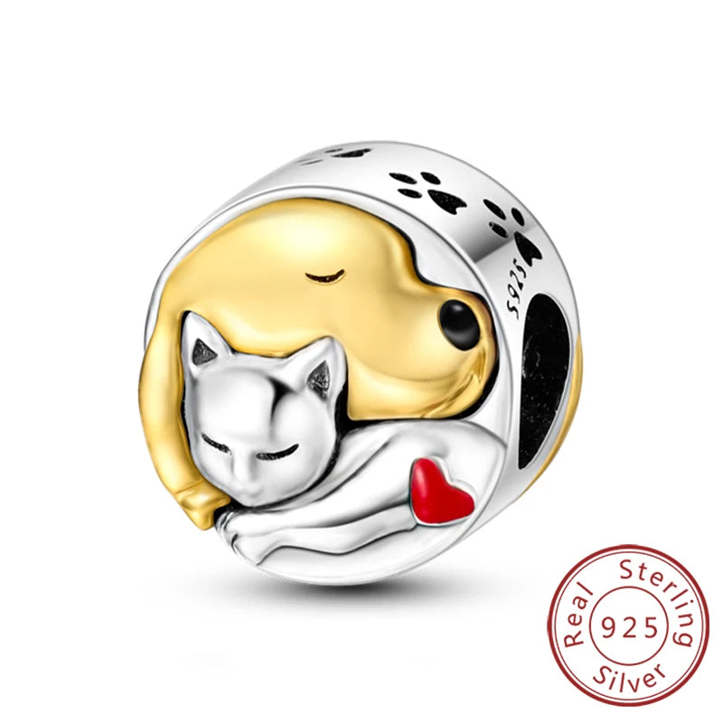 925er Sterlingsilber Charms mit Tiermotiven und Zirkon