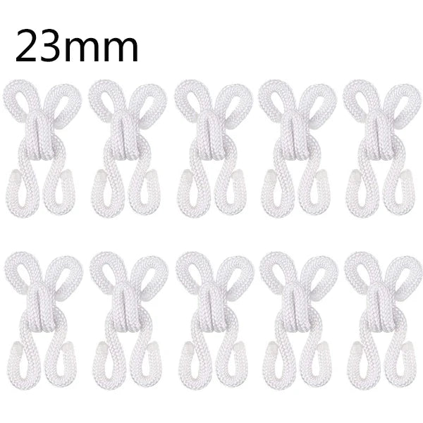 10er Set Haken Ösen Verschluss für Kleidung, Basteln, DIY 23-37mm