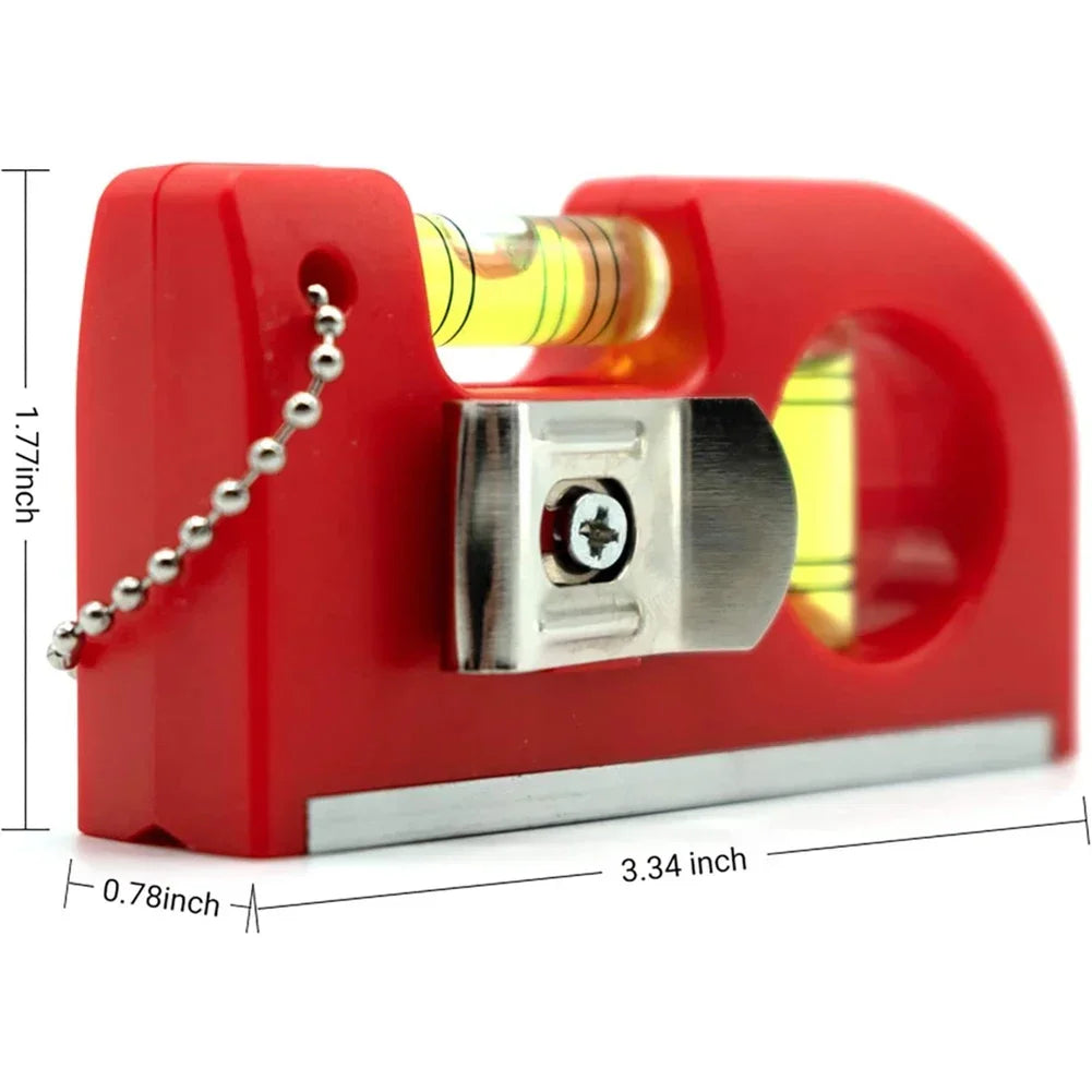 Mini Wasserwaage Schlüsselanhänger 2-in-1: Horizontal & Vertikal Messung