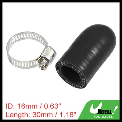 Auto Silikonschlauch Endkappe 6-40 mm Innendurchmesser 30 mm Länge schwarz