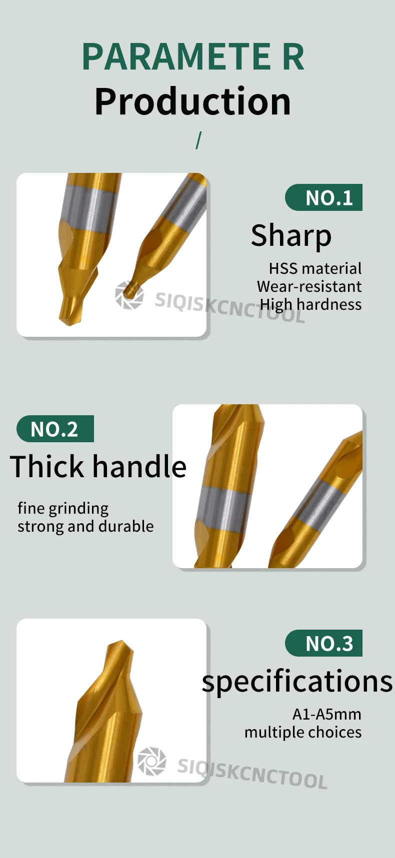 HSS Zentrierbohrer-Set 6-tlg. für präzise Metallbohrungen (1,0-5,0mm)