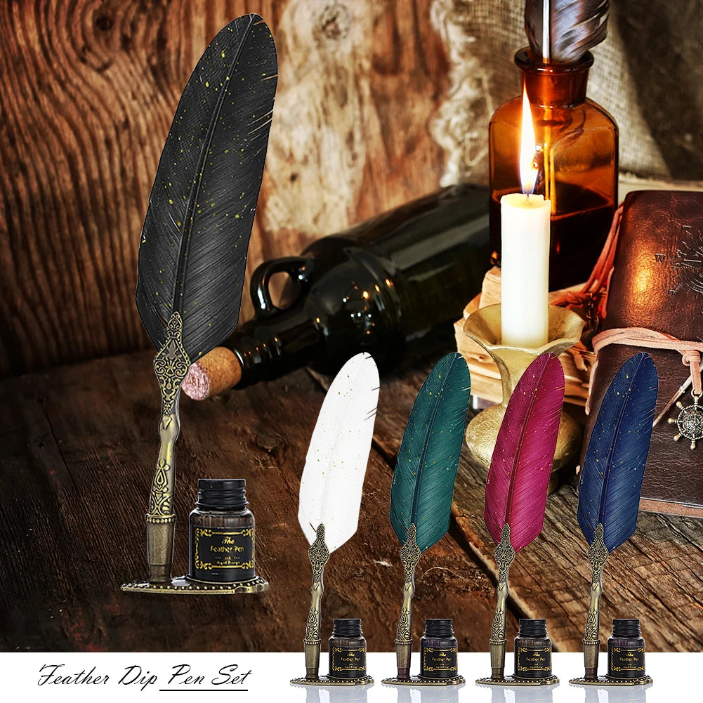 Retro Kalligraphie Dip Pen Set mit Edelstahlfeder für stilvolles Schreiben