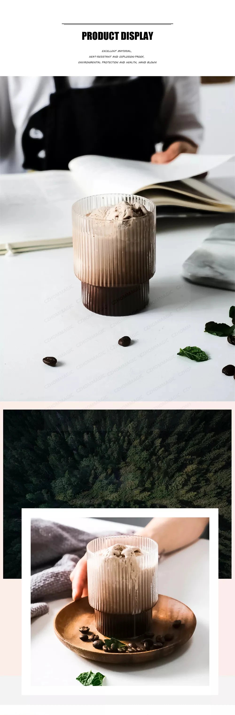 Hitze beständige transparente Kaffeetasse aus Glas für Tee Saft und Milch-Yabubest - Home & More