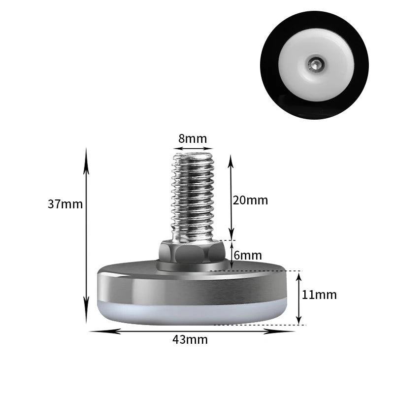 Edelstahl Möbelfüße verstellbar Nylon Nivellierfüße für Möbel stabil